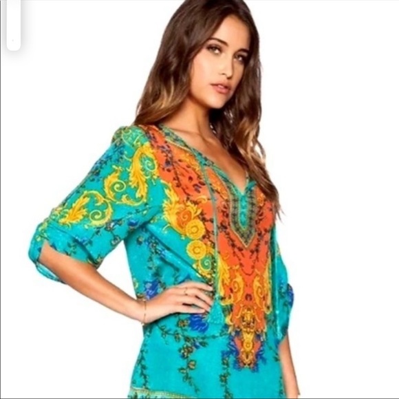 Bohemian tribal print mini dress - Picture 2 of 12